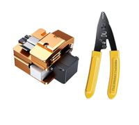 Paaruter FTTH Fibre Cold Connection Cutter avec Dust Bin S09 Fiber Optic Cleaver + Pliant Light Fusion Splicer Cutter