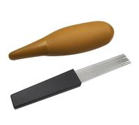 Paaruter Instrument Guiro Instrument de Percussion à Tambour de Sable en Forme de Poisson avec 1 Grattoir Outil D'Entraînement Musical Style A