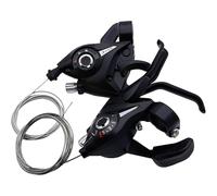 Paaruter Levier de Vitesses de Vélo à 21 Vitesses et Le Bicycleur du Bicycleur 3x7 Leviers avec Frein Comprend Le Câble de Changement de Vitesse