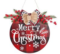 Paaruter Liste en Bois de NoëL Accueil DéCorations de NoëL Murales NuméRo de Maison en Treillis de Fruits Rouges de NoëL