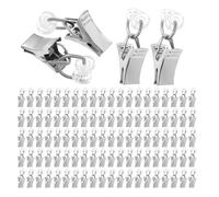 Paaruter Lot de 100 Pinces à Rideaux, Pinces à Rideaux, Rouleaux avec Rouleaux et Pinces en Plastique, Pinces à Rideaux, Pinces Métalliques pour Rideaux