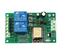 Paaruter Module de Relais Wifi Esp8266 Esp-12F 2 Canaux 5 V / 8-80 V Commutateur de Relais Réseau pour Ide Smart Contrôle à Distance