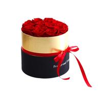 Paaruter Niveau Romantique A Rose Éternelle dans Une Boîte Cadeaux pour Femme, Véritable Rose Préservée, de Fleurs, Décoration D'Intérieur, Saint-Valentin, Mariage-B Facile à Utiliser