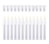 Paaruter Paquet de 24 Marqueurs de Peinture Vierges Rechargeables Vides de 6 mm et 3 Mm, Marqueurs de Peinture à Tête Ronde Inclinée, Stylos de Peinture Acrylique