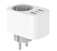 Paaruter Prise Intelligente Tuya 16 A avec Ports USB Rapides PD, Surveillance de L'Alimentation, Minutage et Compte à Rebours, Maison Intelligente Via Home, Prise UE