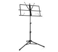 Paaruter Pupitre de Musique en Métal Portable, Pupitre Réglable avec Pied Tripode et Porte-Partitions, Facile à Utiliser, Finition Soignée - Noir