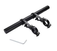 Paaruter Rallonge de Guidon de Vélo en Tube Noir de 25 Cm, Support de Phare de Vélo de Montagne, Support de Lampe de Poche, Facile à Utiliser