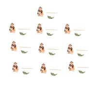 Paaruter Sculpture de Pêcheur Miniature en Bonsaï, 10 Pièces - Figurines de Pêcheur Miniatures Telles Qu'Illustrées, Statue Vintage d'un Homme Assis en Train de Pêcher en Céramique