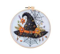 Paaruter Série Halloween Non Finie, Sac à Broder au Point de Croix, Sac à Broder pour Débutants, Décoration de Maison DIY. A