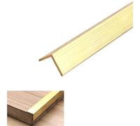 PAAWBW Protecteur de Bord d'escalier à Angle Droit en Laiton - Bande de Transition Durable for sols en Bois, Vinyle et stratifié - 10 mm x 10 mm, Longueur 1 m(5m)