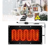 PAAWBW Tapis de déneigement antidérapant for allées extérieures - Tapis de déneigement en Caoutchouc 360 W avec Cordon d'alimentation for Une Utilisation hivernale en Toute sécurité(40x60cmx1Pcs)