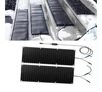 PAAWBW Tapis de déneigement électrique Haut de Gamme- Solution hivernale imperméable et antidérapante for escaliers, allées et trottoirs(40x60cmx2Pcs)