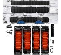 PAAWBW Tapis de déneigement extérieur - Tapis de déneigement électriques for Le déneigement Hivernal, Tapis Chauffants antidérapants for escaliers et allées(30x150cmx4Pcs)