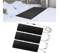 PAAWBW Tapis de Fonte de Neige antidérapant for extérieur, 360 W, en Caoutchouc imperméable, avec Cordon d'alimentation, for allées, escaliers et toits, Utilisation hivernale(25.4x120cmx3Pcs)