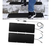 PAAWBW Tapis de Fonte de Neige for allées et escaliers - Tapis antidérapants en Caoutchouc avec Cordon d'alimentation de 1,8 m for allées, terrasses et trottoirs(25.4x90cmx2Pcs)