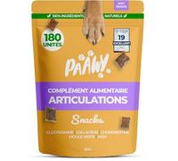 Paawy Articulation Chien | Test Tres Bien 2025 | Délicieux Complément Alimentaire pour Arthrose Chien | Glucosamine, Chondroïtine, Harpagophytum & Moule Verte | Mobilité & Anti-Arthrose | 180 Snacks