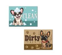 Paayna Aimant de lave-vaisselle avec inscription « Clean Dirty » - Double face réversible - Indicateur rectangulaire pour la maison, la cuisine, la buanderie