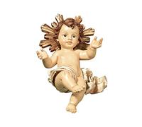 Paben Articles religieux Enfant avec Hauréole 17cm Jésus enfant pour crèches en résine, tissu et bois