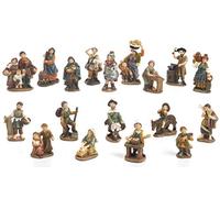 Paben - Lot de 18 santons religieux pour crèche, 7 cm, en résine
