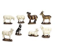PABEN Lot de 8 figurines d'animaux pour crèche en résine (hauteur 3,4 cm)