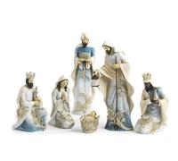 Paben Set de crèche stylisé moderne 24,4 cm 6 sujets en résine