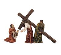 Paben - Set de porte croix en résine pour crèche de Pâques 16,5 x 19 cm