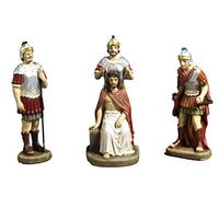 Paben Set Jésus Couronne Crèche Pâques 4 sujets 14,5 cm en résine