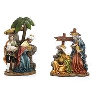 Paben Set Roi Magi/Bastore 25,6 cm, composé de 2 pièces (qui complètent l'article PB14887), crèche en résine