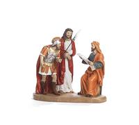 PABEN Statue crèche de Pâques Groupe Processus à Jésus 14,6 cm en résine