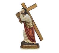 PABEN Statue Jésus porte la croix en résine crèche pascale 12,3 cm