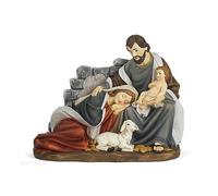 PABEN Statue Nativité Groupe Nativité Madonna Allongée en résine Articles religieux (8.8 cm)