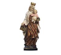 PABEN Statue Vierge du Carmine en résine Blanc 14,5 cm