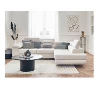 BestMobilier - Canapé d'angle Convertible avec Coffre - Angle Droit - Pablo en Velours - Canapé Lit - Sofa Beige 5 Places - Têtières Réglables - Salon