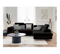 BestMobilier - Canapé d'angle Convertible avec Coffre - Angle Droit - Pablo en Velours - Canapé Lit - Sofa Noir 5 Places - Têtières Réglables - Salon