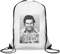 Pablo Escobar El Medellin Sac de gym décontracté avec cordon de serrage Blanc