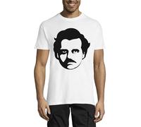 Pablo Escobar Minimalist Vector Art T-Shirt à col Rond pour Hommes Blanc Small