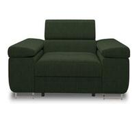 Pablo - fauteuil avec têtière ajustable - en velours côtelé - Vert Vert