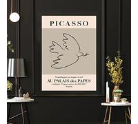 Pablo Picasso Affiche Mignon Abstrait Chien Chat Colombe Flamingo Papillon Affiche Minimaliste Murale Art Noir Blanc Une Ligne Dessin Art Affiche Picasso Colombe De La Paix Sur Toile tableau 0621357