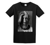 Pablo Picasso: Celebrity Star One in The City Unisex 100% Cotton Short-Sleeve T-Shirts Black XL