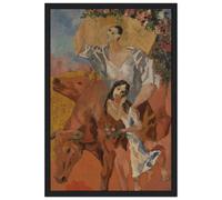 Pablo Picasso - Composition Paysans (196) - 17, X 22, Fine Art Print - 1 Peinture décorative encadrée rétro et artistique - Décoration moderne pour chambre à coucher familiale - 40 x 60 cm