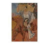 Pablo Picasso - Composition Paysans (196) - 17, X 22, Fine Art Print - 1 poster autocollant 30 x 45 cm