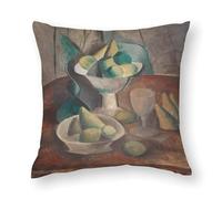 Pablo Picasso - Fruit in A Vase (198) - 17, X 22, Fine Art Print - Taie d'oreiller et noyau d'oreiller en polyester, style textiles de maison 50 x 50 cm