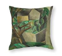 Pablo Picasso - House in The Garden (198) - 17, X 22, Fine Art Print - Taie d'oreiller et noyau d'oreiller en polyester, style textiles de maison 80 x 80 cm