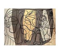 Pablo Picasso《L'artiste et ses modèles》Peinture Murale d'art l'image imprimée sur Toile Peinture d'œuvres d'art pour Le Bureau à Domicile Moderne La Décoration Maison（90x126cm）35x50inch,Sans Cadre