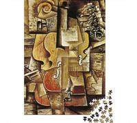 Pablo Picasso Puzzles Tableaux célèbres du Monde 1000 Pièces, Casse-tête Peinture 3D, Puzzle Impossible, Bricolage Moderne Art Mural Cadeau Unique Home Decor, Puzzle en Bois Museums
