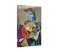 Pablo Ruiz Picasso Seated Woman - Canvas Wall Art Print Reproduction 12x18inch 30x45cm (Vertical) / 1.25inch 3.175cm