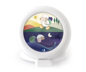 Pabobo Kid'Sleep Globetrotter Compact Veilleuse et Réveil Nomade Jour/Nuit | Indicateur éducatif - Figurine Lumineuse - Silencieux ou Alarme chant d'oiseau - Dès la naissance - Fille & Garçon - Piles AA