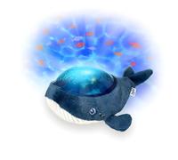 Pabobo Veilleuse peluche projecteur Baleine Aqua Dream extra douce. Projections aquatiques, berceuses et bruits blancs avec minuteur. Lavable/déhoussable. Cadeau, Dès la naissance.
