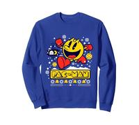 【PAC-Man】 PAC-Man Holiday 002 Sweatshirt, Unisexe pour Adultes, Bleu Royal, XL