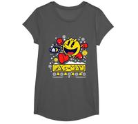 【PAC-Man】 PAC-Man Holiday 002 T-Shirt, Fille, Asphalte, XS
